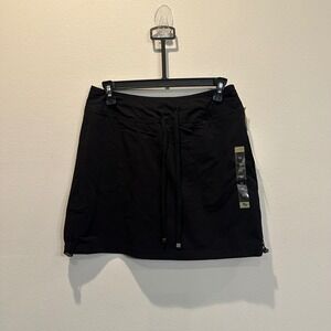 Green Tea Women Black Stretch Woven Skort Active Hiking Skirt Size M FW8158SC106